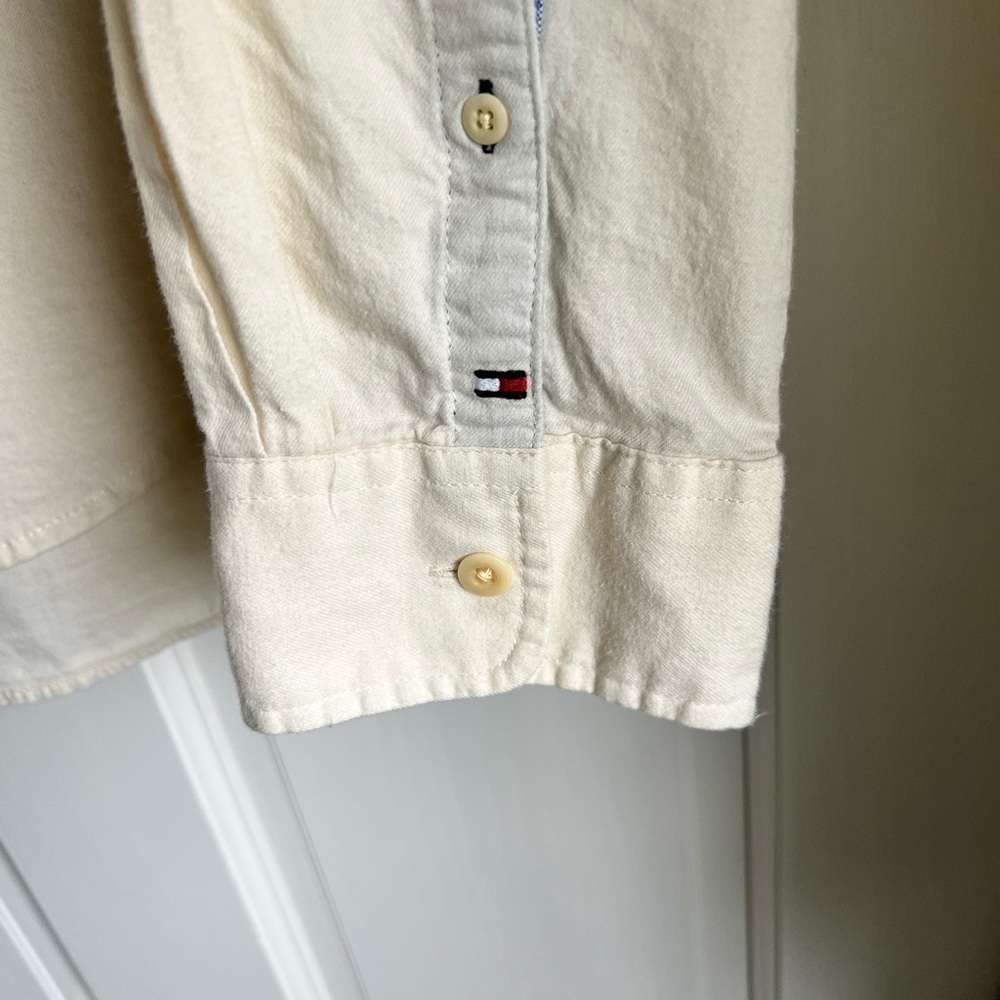 Tommy Hilfiger Custom Fit Men’s Cream Colored Shirt.  Size XXL - Picture 5 of 6